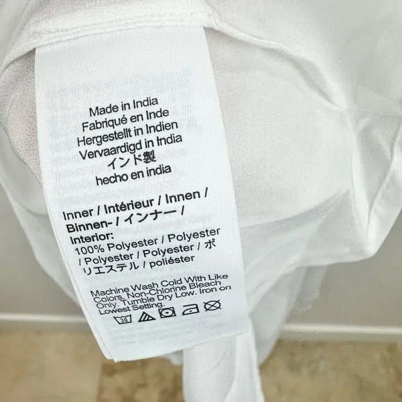 J. Crew Elena Shirtdress Chiffon White Midi A Line Minimalist Sheer US 0 NWT - Picture 11 of 15